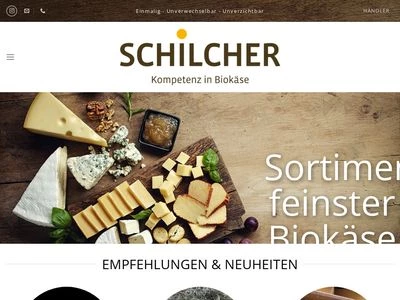 Website von Schilcher Käse GmbH