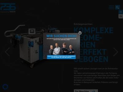 Website von PIPE BENDING SYSTEMS GmbH & Co. KG