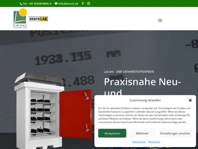 Website von LACONT Umwelttechnik GmbH