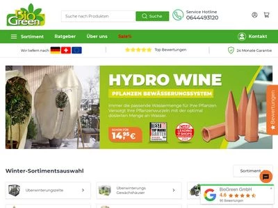 Website von Bio Green GmbH & Co. KG