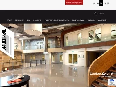 Website von Multiwal GmbH