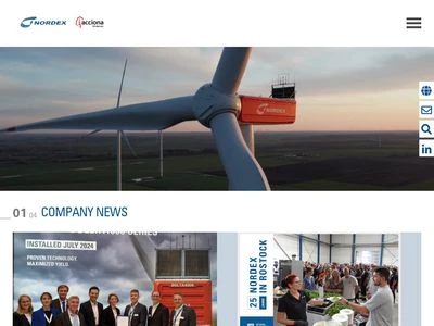 Website von Nordex SE