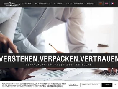 Website von silver plastics GmbH & Co. KG