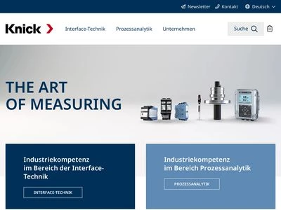 Website von Knick Elektronische Messgeräte GmbH & Co. KG