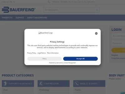 Website von Bauerfeind AG