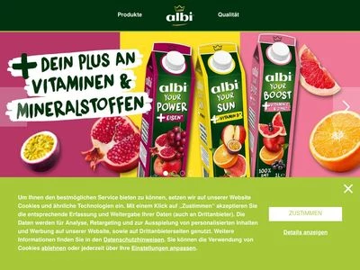 Website von albi GmbH