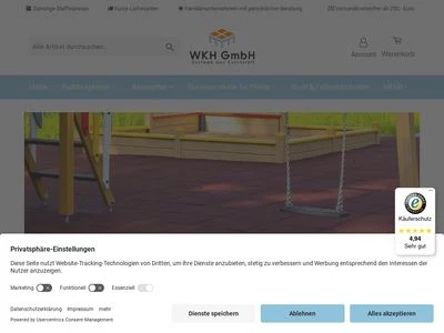 Website von WKH GmbH