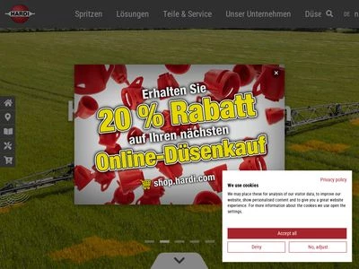 Website von HARDI GmbH