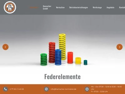 Website von Hamacher GmbH