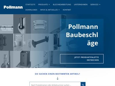 Website von Pollmann & Sohn GmbH & Co.KG