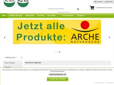 Website von Bio Korb & Vega Korb BS Bio Service OHG