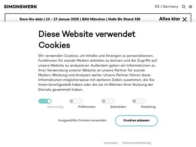 Website von Simonswerk GmbH