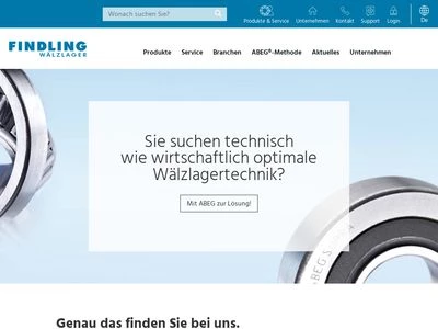 Website von Findling Wälzlager GmbH