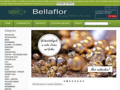 Website von Bellaflor Floristikbedarf Handel & Service GmbH