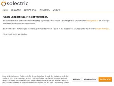 Website von Solectric GmbH