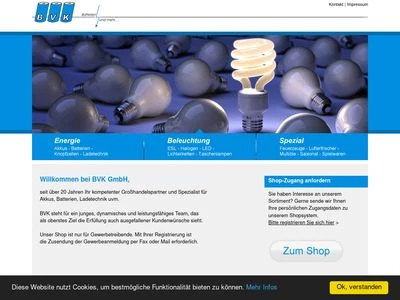 Website von BVK Gmbh