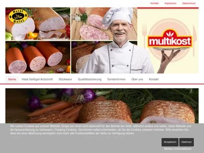 Website von CFM Multikost Lebensmittel GmbH