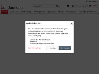 Website von Bandermann GmbH