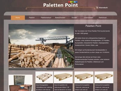 Website von Paletten Point GmbH & Co.KG