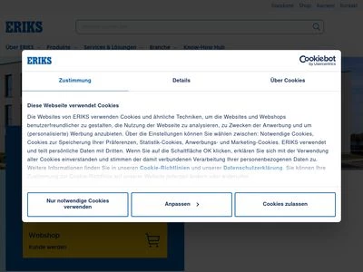 Website von ERIKS Deutschland GmbH