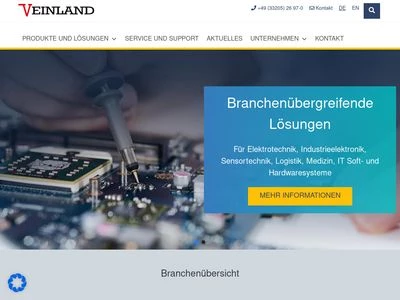 Website von Veinland GmbH