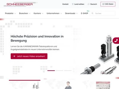 Website von SCHNEEBERGER AG