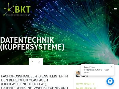 Website von BKT Kabeltechnik GmbH