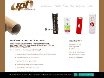 Website von ipt GmbH & Co. KG