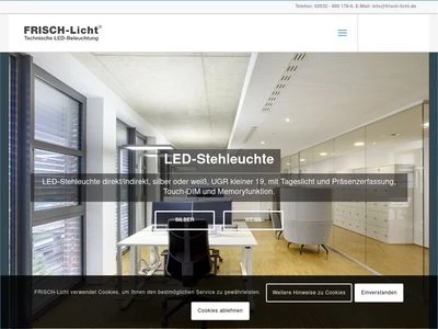 Website von FRISCH-Licht GmbH & Co. KG