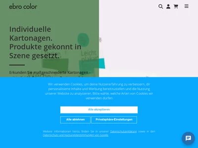 Website von Ebro Color GmbH