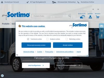 Website von Sortimo International GmbH