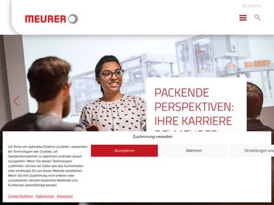 Website von meurer Verpackungssysteme GmbH