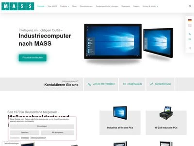 Website von MASS GmbH