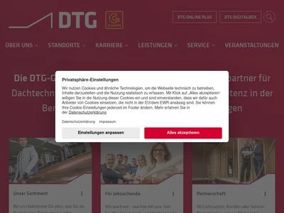 Website von DTG CORDES & GRAEFE KG