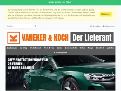 Website von Vaneker & Koch GmbH