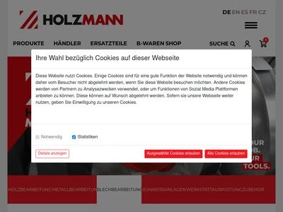 Website von HOLZMANN MASCHINEN GmbH