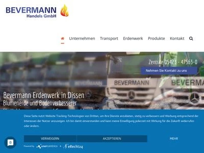 Website von Bevermann Handels GmbH