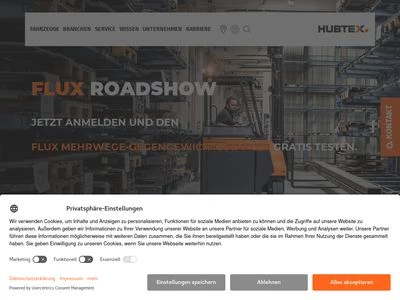 Website von HUBTEX Maschinenbau GmbH & Co. KG