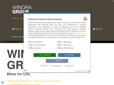 Website von WINORA-STAIGER GmbH