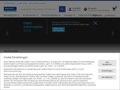 Website von Rexel Germany GmbH & Co. KG 