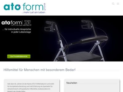 Website von ATO FORM GmbH