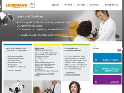 Website von Leisegang Feinmechanik - Optik GmbH