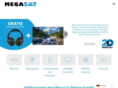 Website von Megasat Werke GmbH