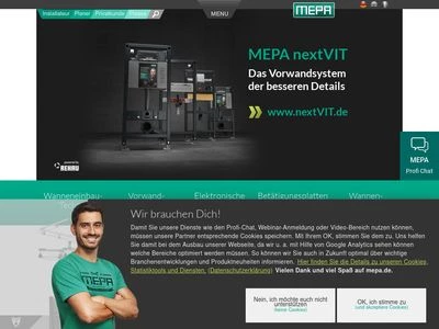 Website von MEPA - Pauli und Menden GmbH