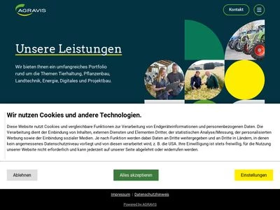 Website von AGRAVIS Raiffeisen AG