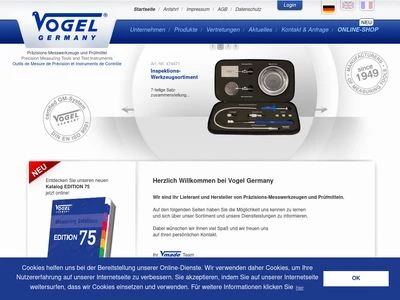 Website von Vogel Germany GmbH & Co. KG