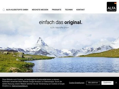 Website von ALFA Klebstoffe GmbH