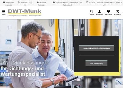 Website von DWT-Munk GmbH