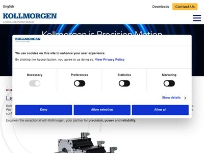 Website von KOLLMORGEN Europe GmbH