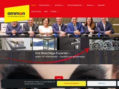 Website von Ammon Beschläge-Handels GmbH